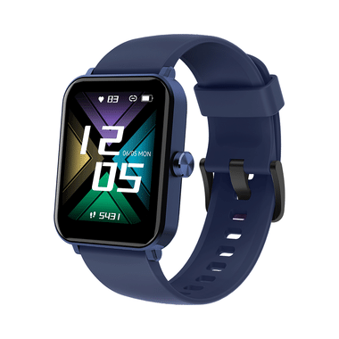 GOQii IP68 Vital MAX SpO2 1.69 HD Full Touch Smart Watch With 3 Months Health & Personal Coaching Blue