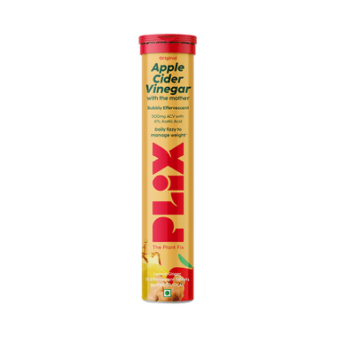 Plix Original Apple Cider Vinegar With The Mother Effervescent Tablet (15 Each) Lemon Ginger