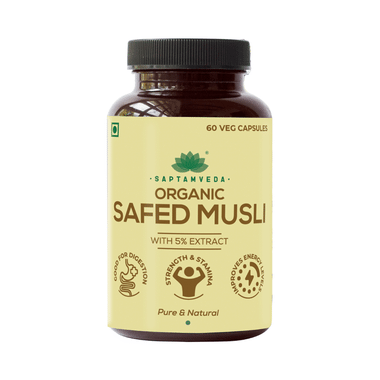 Saptamveda Organic Safed Musli Veg Capsule