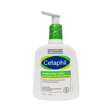 Cetaphil Moisturising Lotion With Avocado Oil, Vitamin E, B3 & B5 | For Normal To Combination, Sensitive Skin