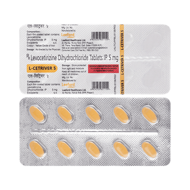 L Cetriver 5mg Tablet