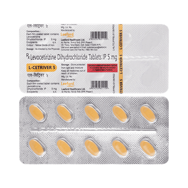 L Cetriver 5mg Tablet