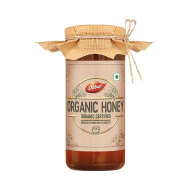Dabur Organic Honey | 100% Pure & Natural | Raw , Unprocessed Honey | No Sugar Adulteration