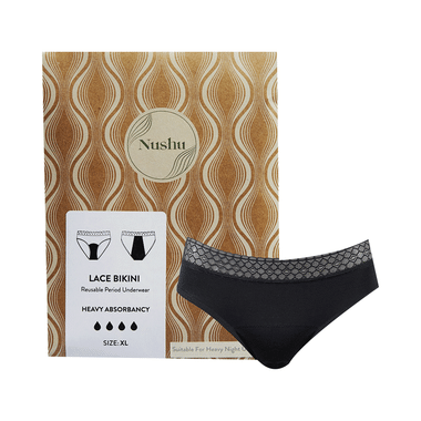 Nushu Lace Bikini Panty Small Black