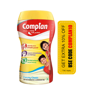 Complan Nutrition Drink Powder For Children | Nutrition Drink For Kids With Protein & 34 Vital Nutrients | Creamy Classic