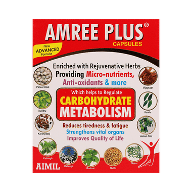 Aimil Amree Plus Capsule | Regulates Carbohydrate Metabolism & Reduces Fatigue