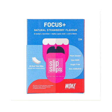 Slip Slip's Focus + Oral Thin Strip Support Better Focus And Overall Energy Natural Strawberry