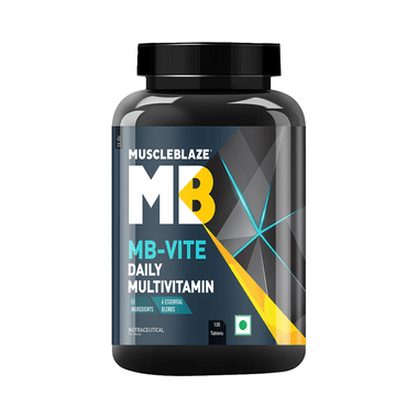 MuscleBlaze MB-Vite Multivitamin | With Amino Acids, Pre & Probiotic Blend | For Energy, Gut Health & Immunity | Tablet