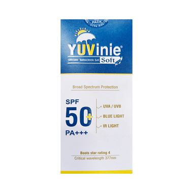Yuvinie Soft Broad Spectrum UVA/UVB Silicone Sunscreen Gel | SPF 50+ PA+++ | Water-Resistant