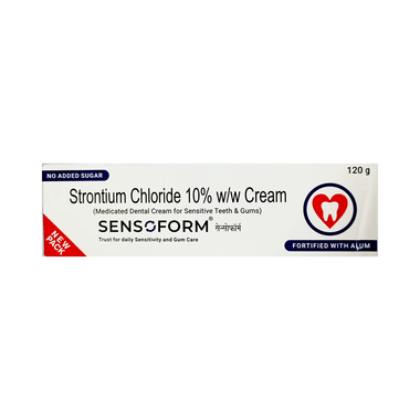 Sensoform Medicated Dental Cream With 10% Strontium Chloride | For Sensitive Teeth & Gums