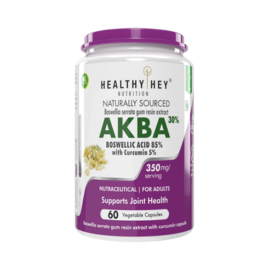 HealthyHey AKBA 30% Boswellic Acid 85% With Curcumin 5% Vegetable Capsule
