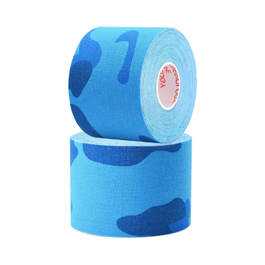 Healthtrek Printed Kinesiology Tape for Physiotherapy Blue
