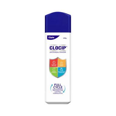 Clocip Anti-Fungal Dusting Powder | For Skin Infections, Itching, Rashes