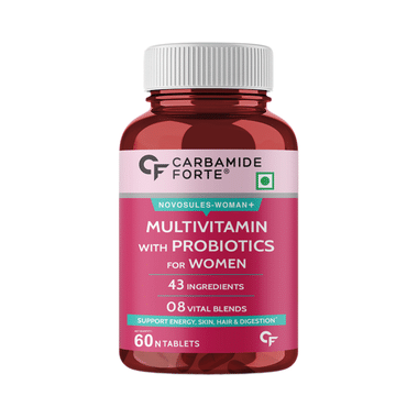 Carbamide Forte Women Multivitamins with Probiotics | For Energy, Skin, Hair, Digestion & Gut Health | Tablet