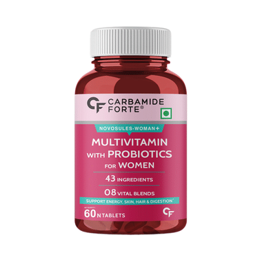 Carbamide Forte Women Multivitamins With Probiotics | For Energy, Skin, Hair, Digestion & Gut Health | Tablet