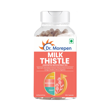 Dr. Morepen Milk Thistle | With Silymarin For Liver Health & Digestion | Capsule