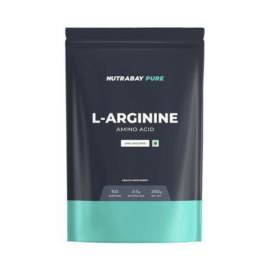 Nutrabay L-Arginine Amino Acid For Endurance & Muscle Pump | Unflavoured