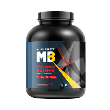 MuscleBlaze High Protein Lean Mass Gainer | With L-Glutamine & MCTs | No Added Sugar | Flavour Chocolate