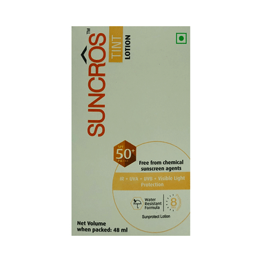 Suncros Tint Sunscreen Lotion SPF 50+ PA+++ | Water-Resistant & Chemical-Free