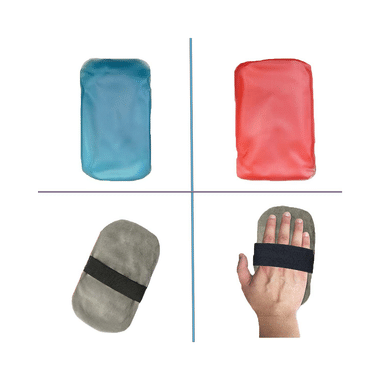 EcommerceHub Reusable Hot & Cold Gel Handy Red & Blue Pack Pad with Cover Pouch