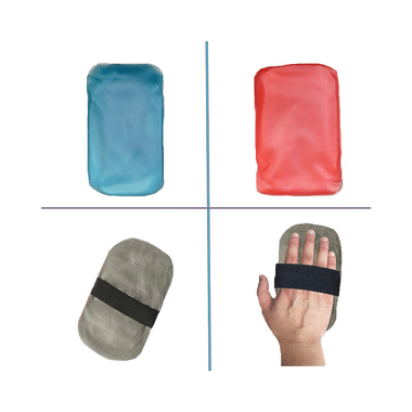 EcommerceHub Reusable Hot & Cold Gel Handy Red & Blue Pack Pad With Cover Pouch