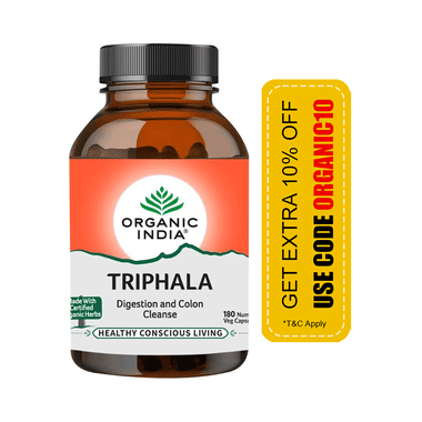 Organic India Triphala Veg Capsule | Eases Constipation & Supports Digestion