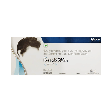 Keraglo Men Tablet With Multivitamin, Multimineral & Natural Extracts Gluten Free