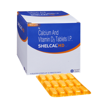 Shelcal - HD Tablet With Calcium & Vitamin D3 | Bone, Joint & Muscle Care