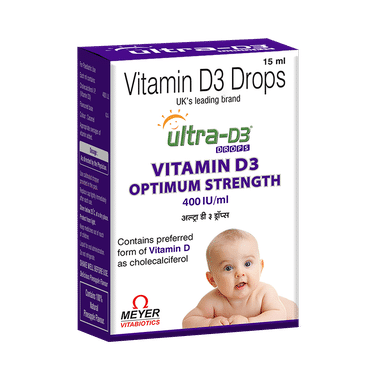 Ultra-D3 400IU Vitamin D3 (Cholecalciferol) | For Strength | Oral Drops Delicious Pineapple