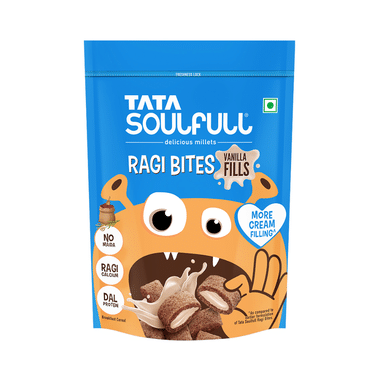 Tata Soulfull Ragi Bites Choco Fills, No Maida, Delicious Millets, Breakfast Cereal Vanilla Fills