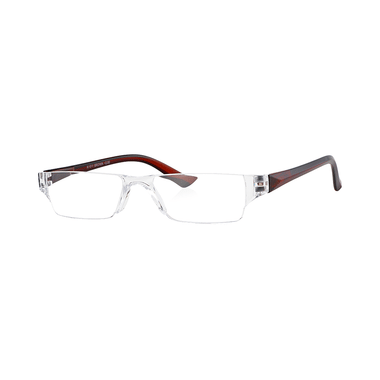 Klar Eye K 511 Rectangle Rimless Reading Glasses For Men And Women Brown Optical Power +1.75