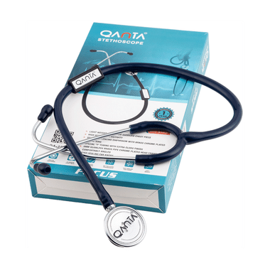 Qanta QA-1010 Stethoscope Focus With Aluminium Anodized Chest Piece Blue