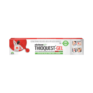 Thioquest Gel Gel with Thiocolchicoside & Diclofenac | For Muscle Pain & Spasms Relief
