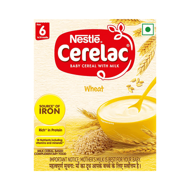 Nestle Cerelac Baby Cereal With Milk & Iron (from 6 To 24 Months) | Wheat