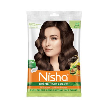 Nisha Creme Hair Color Dark Brown