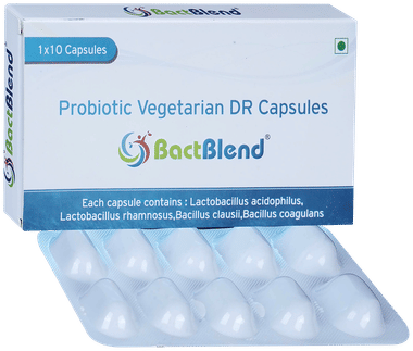 Bactblend Probiotic Vegetarian DR Capsules for Gut Health Bactblend Probiotic Vegetarian DR Capsules for Gut Health