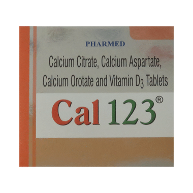 Cal 123 Tablet | Calcium & Vitamin D3 For Bone Strength | Joint Health & Fracture Recovery