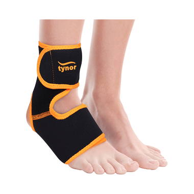 Tynor Ankle Support (Neo) Universal Orange & Black