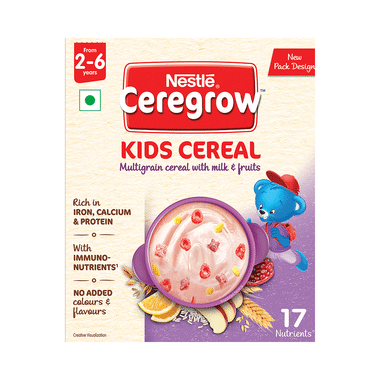 Nestle Ceregrow Multigrain Cereal With Milk & Fruits (from 3 To 6 Years) | For Immunity & Nutrition