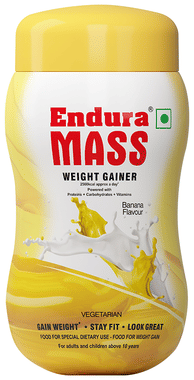 Endura Mass Weight Gainer to Stay Fit | For Adults & Children Above 10 Years | Flavour Banana Endura Mass Weight Gainer to Stay Fit | For Adults & Children Above 10 Years | Flavour Banana
