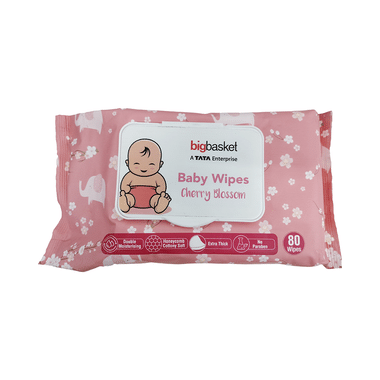 Big Basket Baby Wipes (80 Wipes) Cherry Blossom