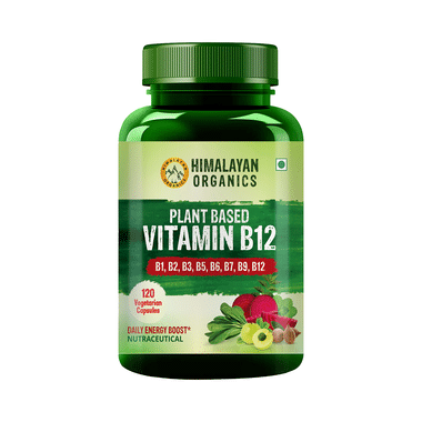 Himalayan Organics Plant Based Vitamin B12 500mg | Vegetarian Capsule for Healthy Metabolism & Nervous System