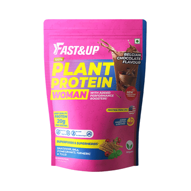 Fast&Up Plant Protein For Women | Powder For Immunity, Weight Management & Hormonal Balance Belgian Chocolate