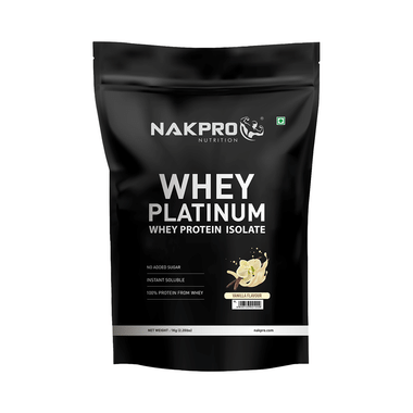 Nakpro Nutrition Whey Platinum Protein Isolate For Muscle Recovery | Flavour Vanilla