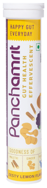 Panchamrit Gut Health Effervescent Tablet with Goodness of Mulethi, Ginger & Probiotics Zesty Lemon