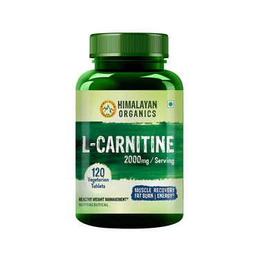 Himalayan Organics L-Carnitine Vegetarian 2000mg Tablet Supports Muscle Recovery  And Fat Burn Tablet