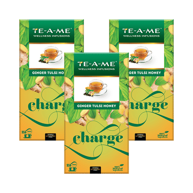 TE-A-ME  Charge Ginger Tulsi Honey