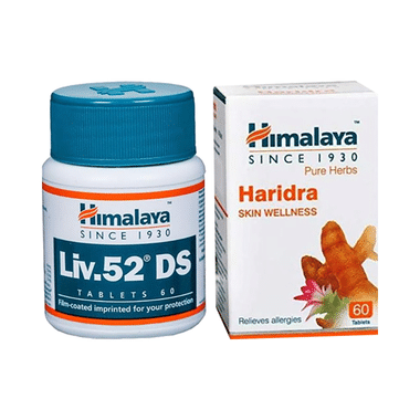Himalaya Combo Pack Of Liv. 52 DS Tablet (60) & Haridra Tablet (60)