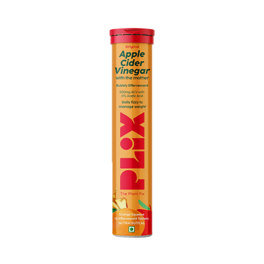 Plix Original Apple Cider Vinegar With The Mother Effervescent Tablet (15 Each) Orange Squeez