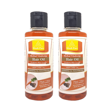 Khadi Pure Herbal Vitalising Hair Oil (210ml Each)